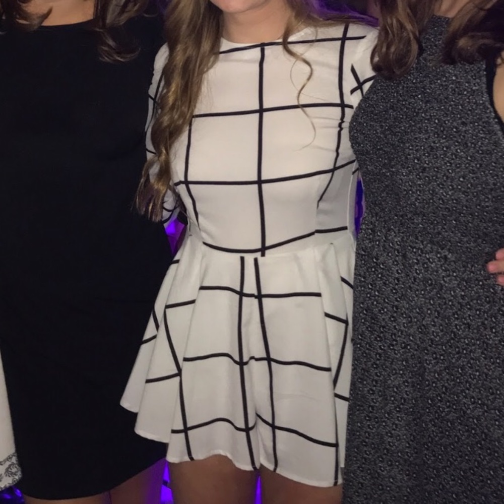 Boutique Black and White Romper